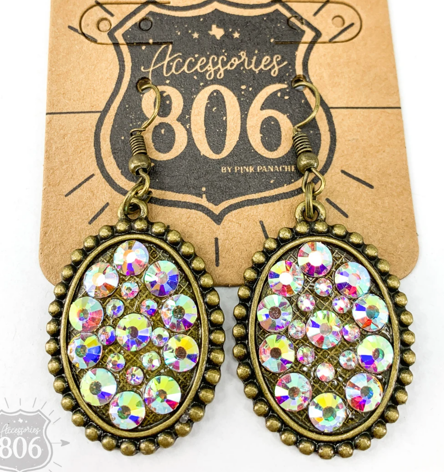 806 Bronze oval Earrings Sale