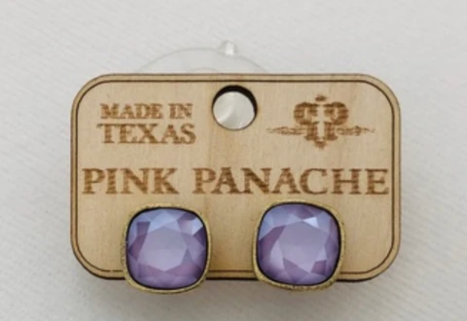 Pink Panache Lilac Stud Earrings-Sale