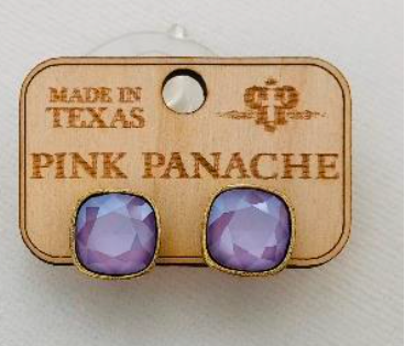 Pink Panache Lilac Stud Earrings-Sale