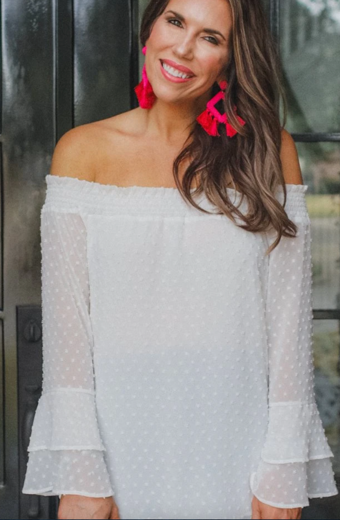 Long Sleeve off the Shoulder Top-Final Sale