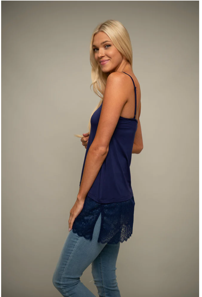 Extender Tank w/ Lace Trim - Curvy- Plus