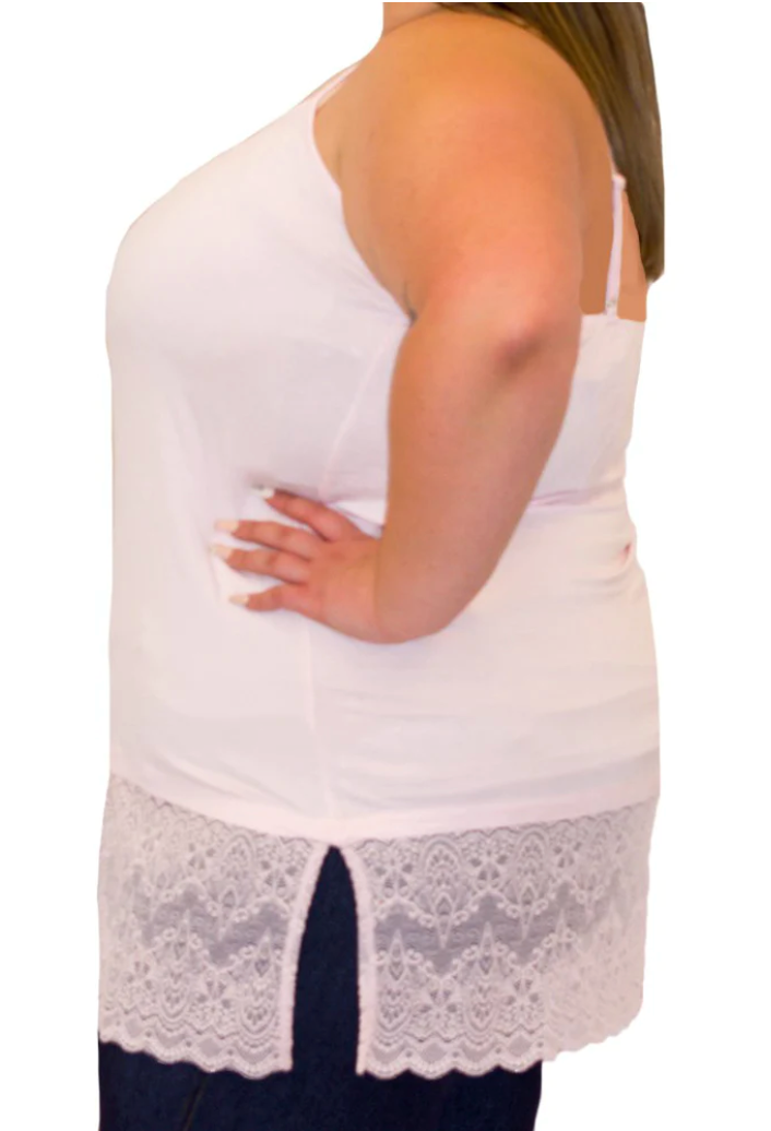 Extender Tank w/ Lace Trim - Curvy- Plus